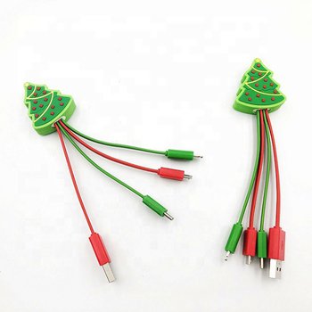 聖誕樹四合一USB充電線-聖誕節禮品_1